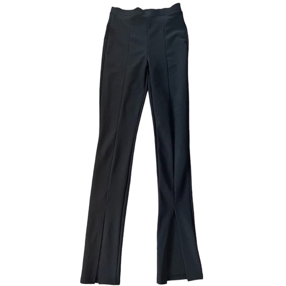 Zara Pants & Jumpsuits Zara High Waisted Skinny Flare Split Stretch Pants Black Medium
